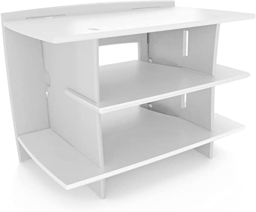 Legaré Furniture Kids Gaming and TV Media Stand, Standard Storage Unit for Bedroom, Basement, and Playroom, White