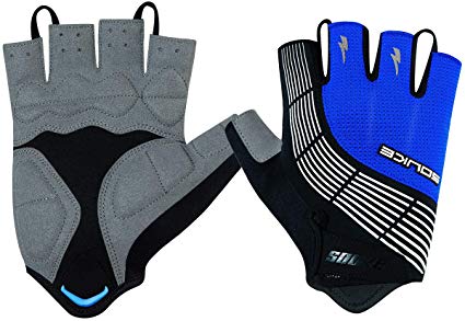 Souke Sports Cycling Bike Gloves Padded Half Finger Bicycle Gloves Shock-Absorbing Anti-Slip Breathable MTB Road Biking Gloves for Men/Women