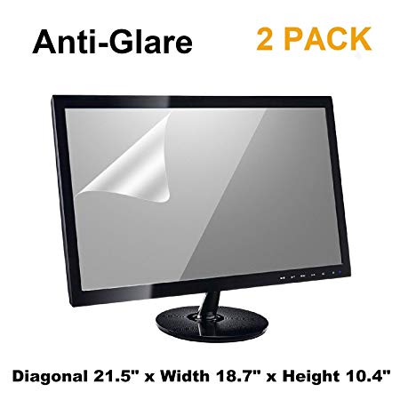 FORITO 2-Pack 21.5 inch Anti Glare(Matte) Screen Protector Compatible with 21.5" Widescreen Desktop with 16:9 Aspect Ratio Dell/Asus/AcerViewSonic/amsung/Aoc/HP Monitor(18.7" W x 10.4" H)