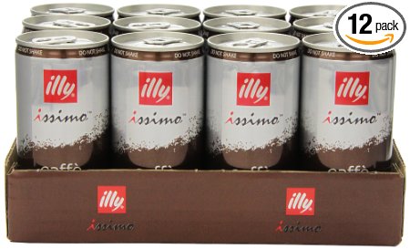 illy issimo Coffee Drink, Caffè, 6.8-Ounce Cans (Pack of 12)