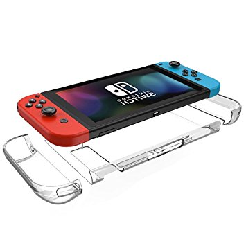 Nintendo Switch Case, J&D [Crystal Clear][Drop Protection] PC Case for Nintendo Switch