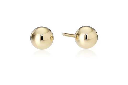 14k Yellow Gold Ball Stud Earrings