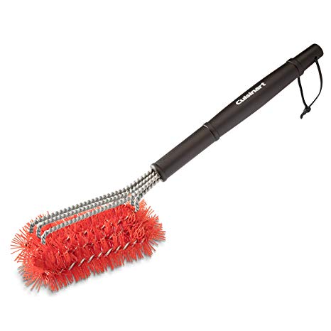 Cuisinart CCB-939 Triple Nylon Bristle Grill Brush, Black, Red