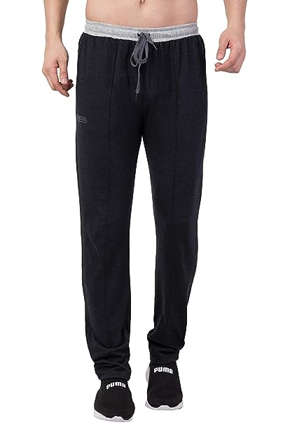 Corsair-Blue Men's Regular Fit Ultra Cotton Zip Pockets Striped Trackpant/Track Pants Black Navy Grey Plus (M, L, XL, 2XL, 3XL, 4XL, 5XL)
