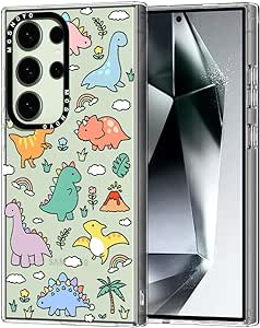 MOSNOVO for Galaxy S24 Ultra Case, [Buffertech 6.6 ft Drop Impact] [Anti Peel Off] Clear Shockproof TPU Protective Bumper Phone Cases Cover with Dinosaur Land Design for Samsung Galaxy S24 Ultra