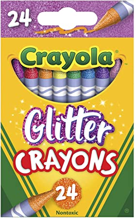 Crayola Glitter Crayons, Back To School Supplies, 24Count, Multi