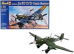 Revell Revell_04692 Modellbausatz Flugzeug 1:72 - Junkers Ju87 G/D Tank Buster im Maßstab 1:72, Level 3, originalgetreue Nachbildung mit vielen Details, 04692