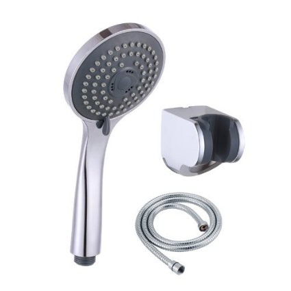 KES LP303 Bathroom Three Function Handheld Shower Head with Extra Long Hose and Bracket Holder, Chrome