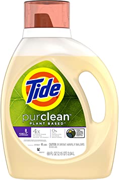 Tide Purclean Plant-Based Liquid Laundry Detergent, Honey Lavender Scent, 48 Loads, 69 Fl Oz