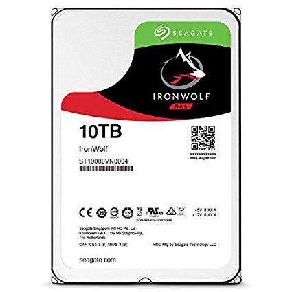 Seagate IronWolf 10 TB 3.5-Inch Internal Hard Drive for Network Attached Storage - Metallic