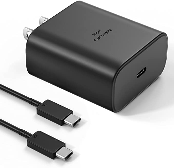 45W USB-C Super Fast Charging Wall Charger for Samsung Galaxy S22 Ultra/S22 /S22/S21 S20 Plus Ultra, Note 10  5G/Note 20, Tab S8/S8 /S8 Ultra/S7, PD 3.0 PPS Type C Charger Adapter with 5ft Cable