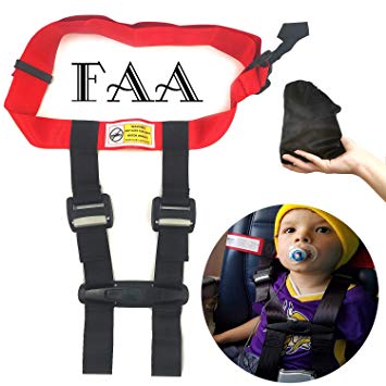 Child Airplane Safety Travel Harness ~ Clip Strap Safety Airplane Child Restraint System for Baby,Toddlers & Kids ~ Airplane Travel Accessories for Aviation Travel Use (Luxurious Style)