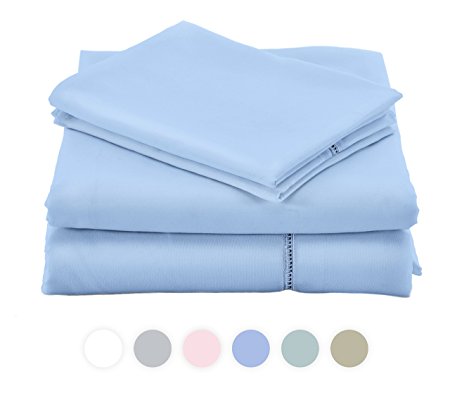 ViscoSoft GRACE Sheet Collection made with brushed Microfiber (Queen, Blue)