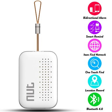 Anti-lost Alarm,TWOBIU Mini Smart Tag GPS Tracker Bluetooth Anti-lost Alarm Key Finder Locator-White