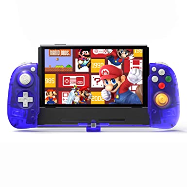 RetroFlag Switch Handheld Controller,Switch Split Pad Pro Controller with Hall Effect Sensing Joystick, Switch Accessory Ergonomic Grip Backbone One Pad Compact,Dual Vibration Auto-turbo - Purple