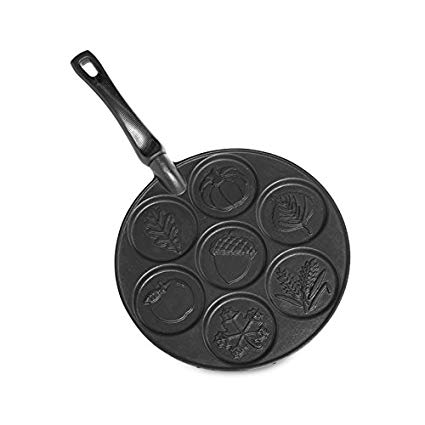 Nordic Ware Autumn Leaves Pancake Pan, Black