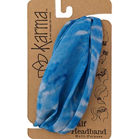Blue Tie Dye Half Headband