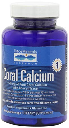 Trace Minerals Research Coral Calcium, Vegetarian Caps, 60 Vegetarian Caps