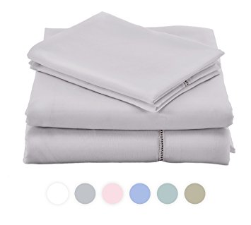 ViscoSoft GRACE Sheet Collection made with brushed Microfiber (Queen, Silver)