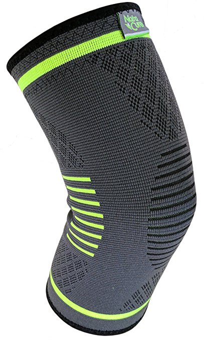 NatraCure Knee Compression Sleeve, Single Wrap - (Size: X-Large) - Braces and Supports Knee for Pain Relief, Meniscus Tear, Arthritis, Injury, Running, and Joint Pain - Best Knee Sleeve