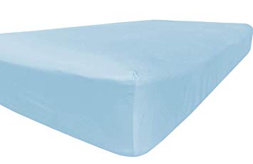 American Pillowcase California King Fitted Sheet Only - 300 Thread Count 100% Egyptian Cotton - Pieces Sold Separately for Set Guarantee (Light Blue)