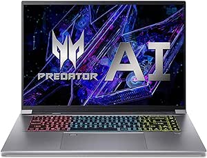 Acer Predator Triton Neo 16 Gaming Creator Laptop | 16" WQXGA 240Hz Calman Verified | AI-Powered | Intel Core Ultra 7 processor 155H | NVIDIA GeForce RTX 4060 | 16GB LPDDR5X | 1TB SSD | PTN16-51-71DY