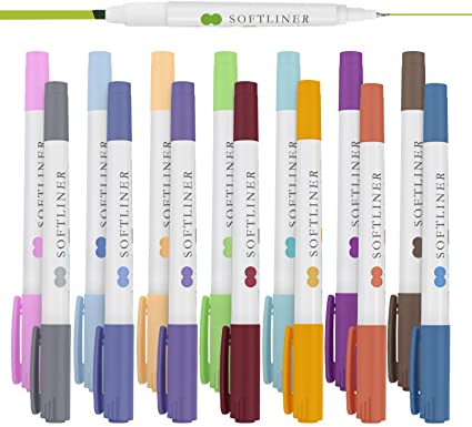 MyLifeUNIT Double-Sided Highlighters Assorted Colors with Fineliner Pen Tip, Set of 15