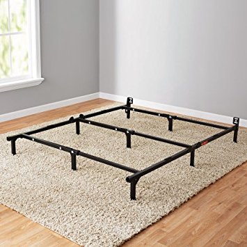 Mainstays 7" Adjustable Metal Bed Frame, Easy No-Tools Assembly, Twin/Full/Queen