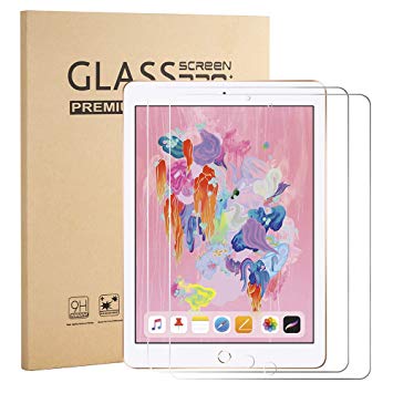 iPad (9.7-Inch, 2018/2017 Model) Tempered Glass Screen Protector [2 Pack] Eyes Care Anti UV,Anti Blue Light Cut Premium Tempered Glass for iPad Air /Air2/ Pro 9.7" Super HD Viewing Bubble-Free
