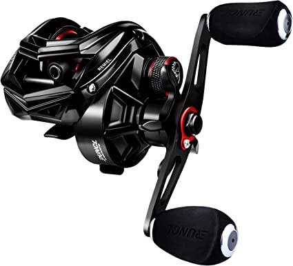 RUNCL Baitcasting Fishing Reel REMIEL, Baitcaster - Seamless Magnetic Brake System, 7.5:1 Gear Ratio, 10 1 Stainless Steel Ball Bearings, Sealed Drag, Lengthen Ergonomic Handle - Bass Fishing Reel