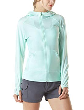 Tesla Women's UPF 50  Full & Half Zip Front Long Sleeve Top Rashguard Swimsuit FSZ02/FSZ04