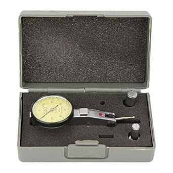 Dial Test Indicator, 0-0.8mm 0.01mm Test Dial Indicator Gauge with Dovetail Clamp ans Storage Case, Aluminum Professional Dial Gauge for Mechanical Measurement