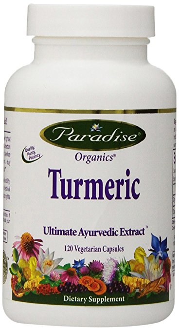 Paradise Herbs Vegetarian Capsules, Turmeric, 120 Count