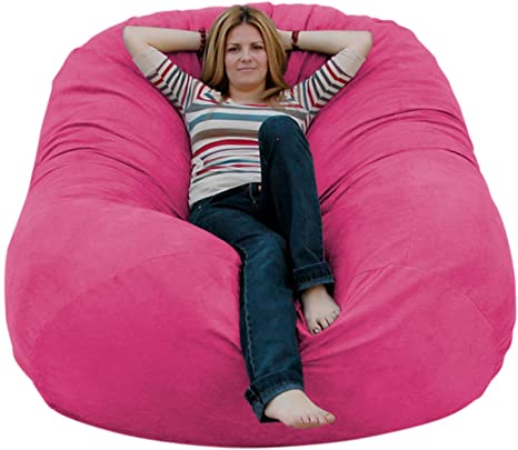 Cozy Sack 6-Feet Bean Bag Chair, Large, Hot Pink