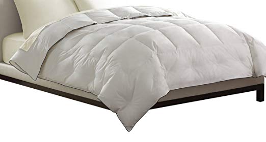 Pacific Coast Feather Company 67823 Light Warmth Down Comforter, Cotton Cover, Hypoallergenic, King