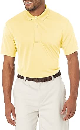 PGA TOUR Mens Men's Golf Airflux Solid Short Sleeve Polo Shirt