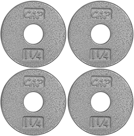 WF Athletic Supply Traditional/Classic 1-inch Hole Standard Solid Cast Iron Weight Plates - Great for Strength Training, Weightlifting, Bodybuilding & Powerlifting, Multiple Choices Available