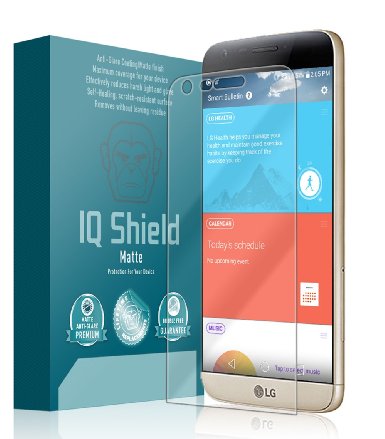 IQ Shield Matte - LG G5 Anti-Glare Screen Protector with Lifetime Warranty Replacements - Premium Bubble-Free HD Film with Anti-Fingerprint Coating