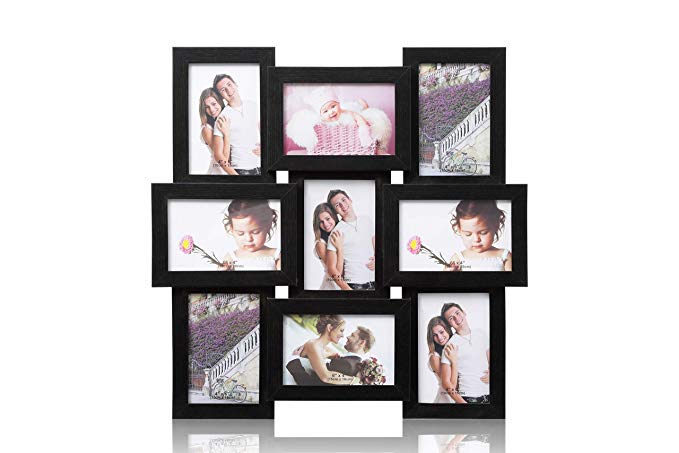Arpan Multi Aperture Photo Picture Frame - Holds 9 X 6''X4'' Photos