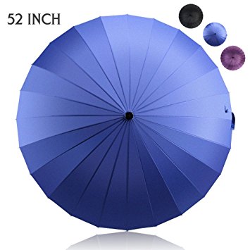 HISEASUN Windproof UV Protection Reverse Folding Double Layer Inverted Umbrella with C shape Handle, Self Standing, Inside Out, Hand Free, Best for Travelling and Car Use