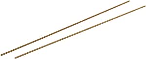 uxcell M2.5 x 250mm Male Threaded 0.45mm Pitch All Thread Brass Rod Bar Studs 2 Pcs