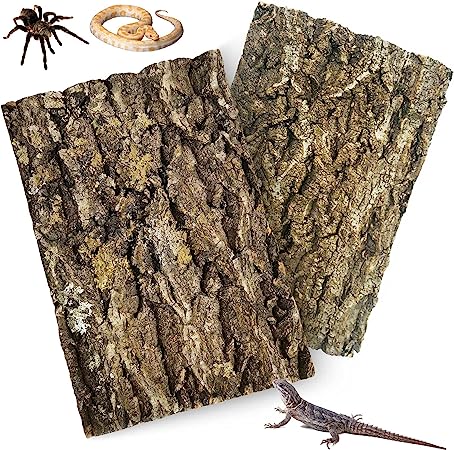 kathson Cork Tile Background Bark Terrarium Backdrop Wall Decor Natural Reptile Climbing Mat Habitat Decor for Spider Gecko Lizard Chameleon Bearded Dragon Turtle Snake