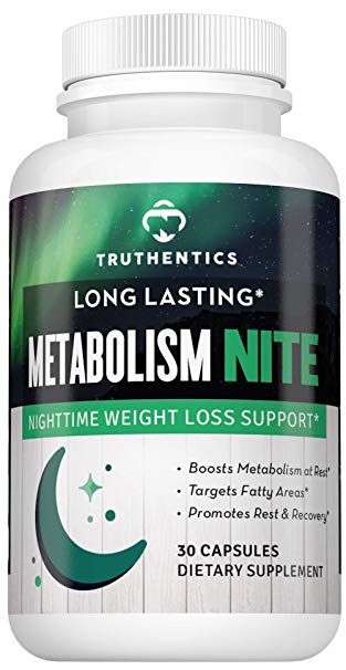 Night Time Metabolism PM Weight Loss Support | Targets Fat Stores for Energy | Helps Promote Muscle Repair Regulate Blood Sugar | Natural Stimulant Free Sleep Aid | Amino Acid Supplement | Women Men