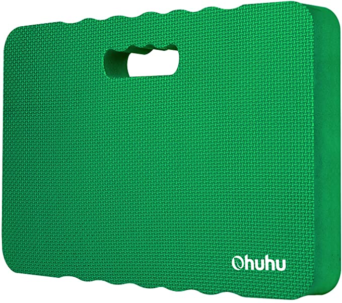 Ohuhu 1-Pack Premium Thick Kneeling Pad, Large Comfortable Gardening Knee Mat with 2 Different Surfaces, Extra Thick Knee Cushion Kneeler for Gardening, Work, Baby Bath, Exercise, 17 x 11 x 1.5 Inch