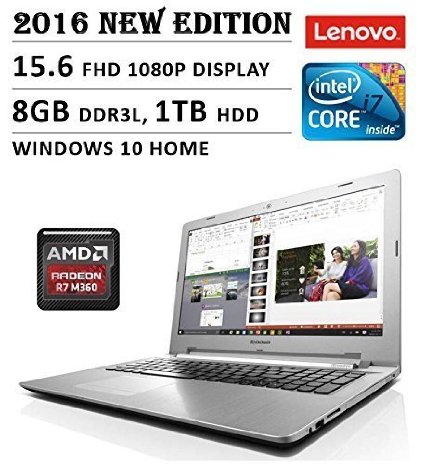 2016 Newest Lenovo 15.6" Full HD Flagship High Performance Laptop PC, Intel Core i7-5500U Processor, 8GB RAM, 1TB HDD, DVD /-RW, Webcam,Bluetooth, WIFI, HDMI, Backlit Keyboard, Windows 10