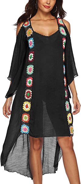 Bsubseach Women's Swimwear Turkish Kaftans Swimsuit Cover up Caftan Beach Long Dress