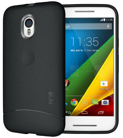 TUDIA Ultra Slim Full Matte ARCH TPU Bumper Protective Case for Motorola Moto G 3 (3rd Gen 2015 Released) (Black)