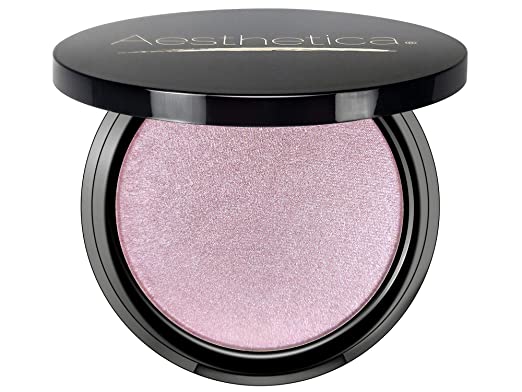 Aesthetica Starlite Highlighter - Metallic Shimmer Highlighting Makeup Powder - Lunar (Shimmering Lavender)