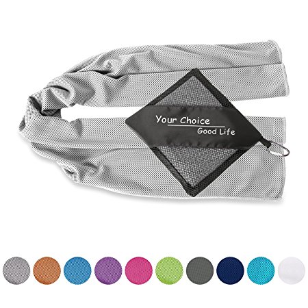 Your Choice Cooling Towel - Golf, Workout, Gym, Fitness, Yoga, Camping, Hiking, Bowling, Travel, Outdoor Sports Towel for Instant Cooling Relief