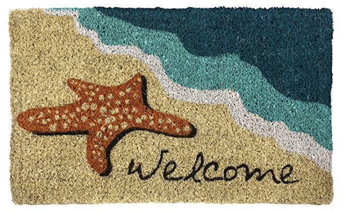 Entryways Starfish Welcome Hand Made Coir Doormat 18" x 30"